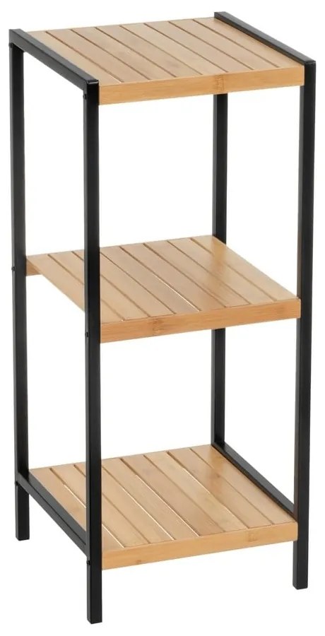 Czarno-naturalny bambusowy regał 30x70 cm – Casa Selección