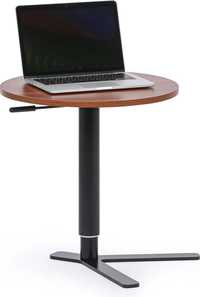 Stolik odkładczy, z regulacją wysokości, 51-77 x 50 cm, ciemny orzech