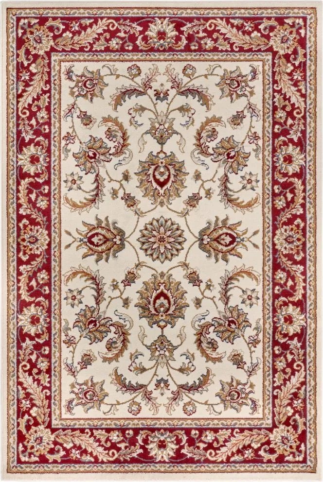 Dywan Luxor Perski Florystyczny kremowo - czerwony 120 cm x 170 cm