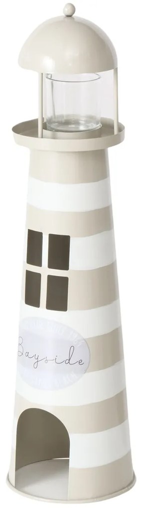 Zestaw metalowych dekoracji w kształcie latarni morskich SANDS, wys. 40-57 cm