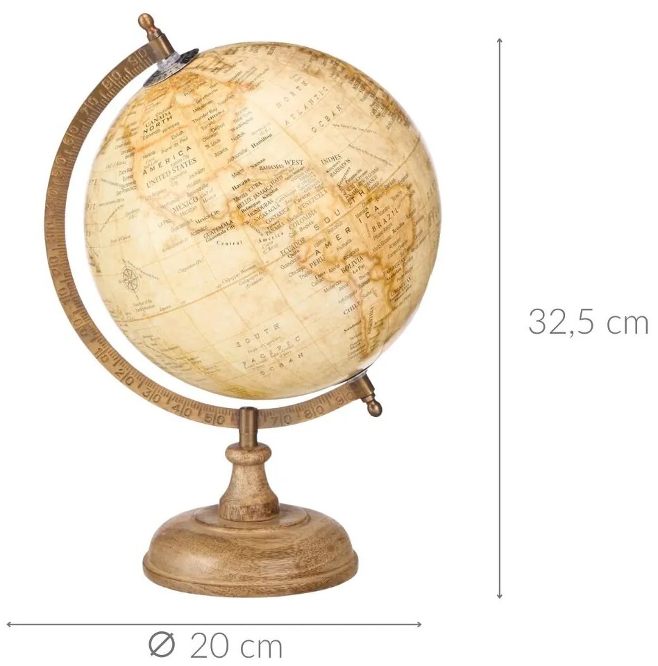 Globus dekoracyjny MATE GLOBE, Ø 20 cm