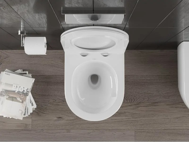 Mexen Carmen miska wc Rimless Tornado z deską wolnoopadającą slim, duroplast, biała połysk - 30880500T