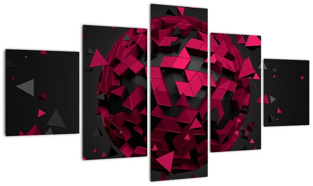 Obraz abstrakcji 3D (125x70 cm)