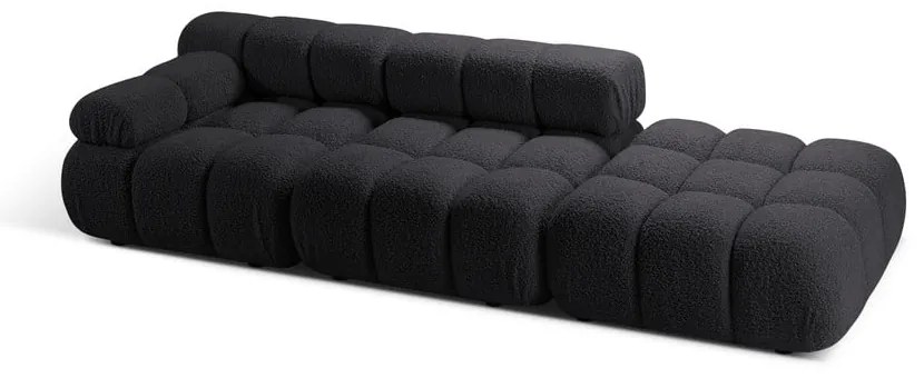 Antracytowa sofa modułowa z materiału bouclé 288 cm Bellis – Micadoni