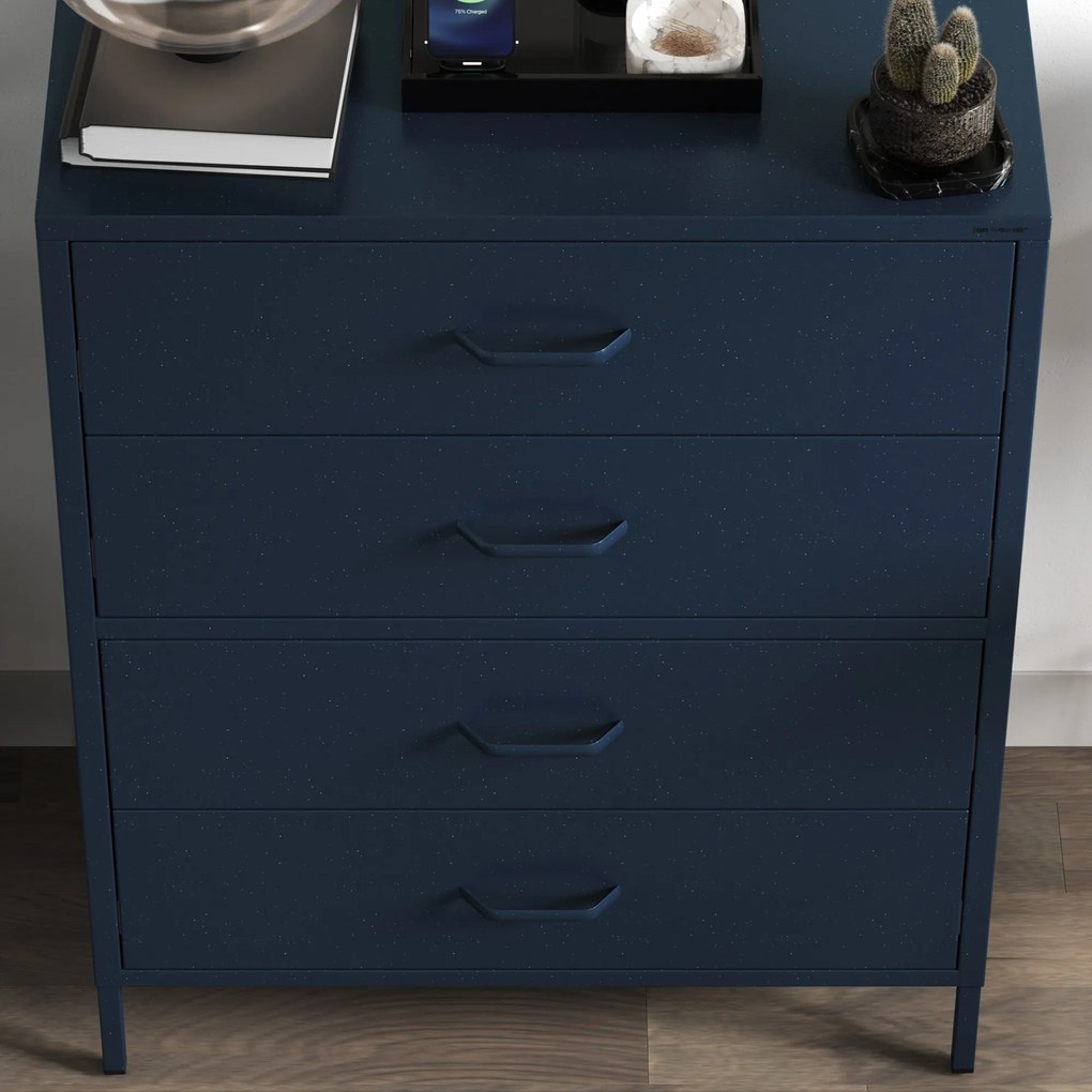 Komoda szafka metalowa granatowa Modern CARLA, 800 x 1015 x 400 mm