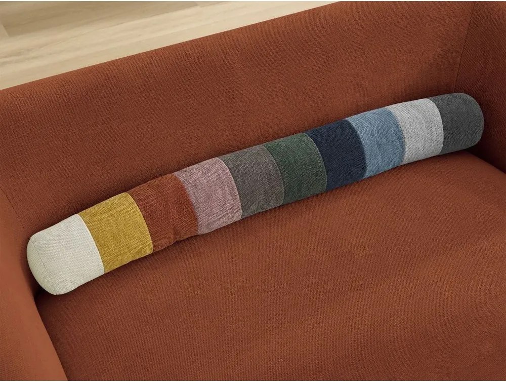 Pomarańczowa sofa z tkaniny szenilowej 160 cm Celine – Bobochic Paris