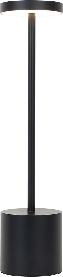 Lampa stołowa zewnętrzna czarna z LED i ściemniaczem dotykowym, ładowana - Dupont