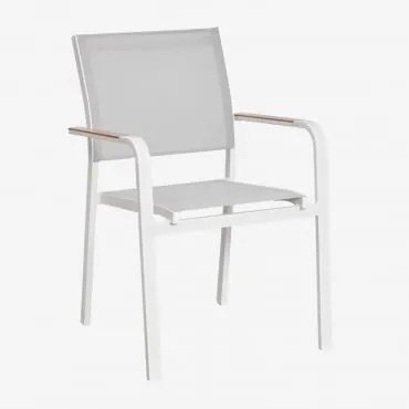 Zestaw 4 Składanych Aluminiowych Krzeseł Ogrodowych Archer Gardenia Biel - Sklum