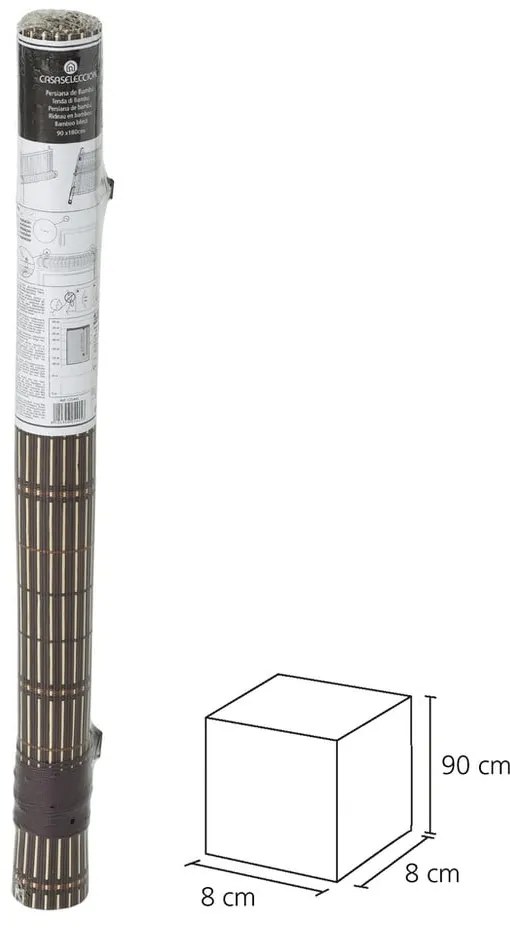 Ciemnobrązowa roleta bambusowa 90x180 cm Natural Life – Casa Selección