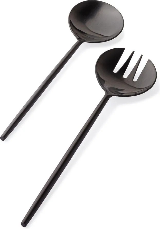 Sztućce do sałatek 2 szt. ze stali nierdzewnej Bronte – Bizzotto