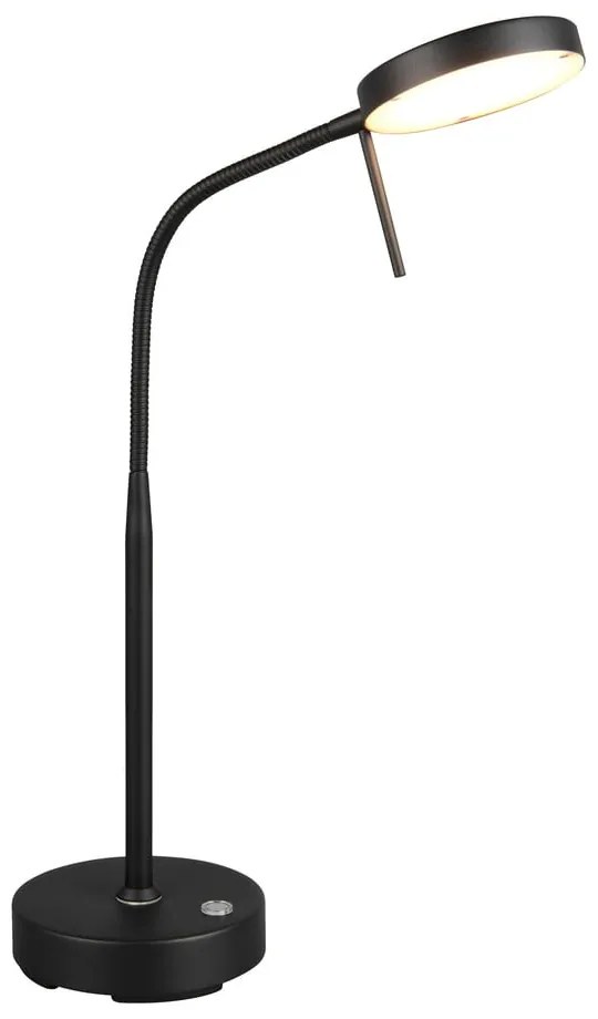 Czarna lampa stołowa LED (wysokość 45 cm) Moreno – Trio