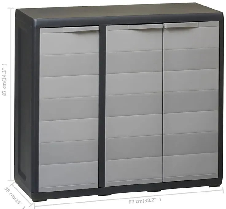 Trzydrzwiowa szafka gospodarcza do piwnicy F1-C83