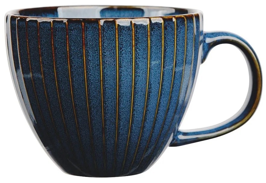 Altom Kubek porcelanowy duży Reactive Stripes niebieski, 450 ml