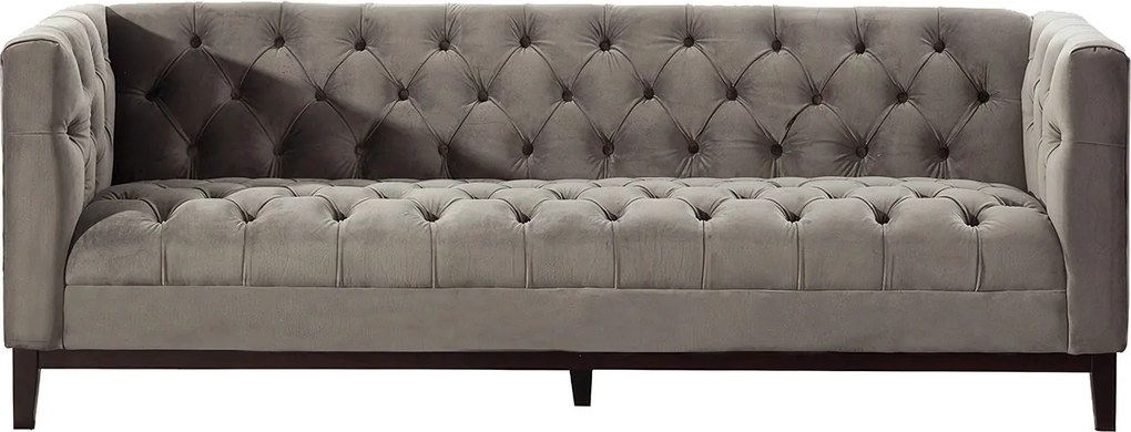 Sofa Velvet Elite grey 3-os.