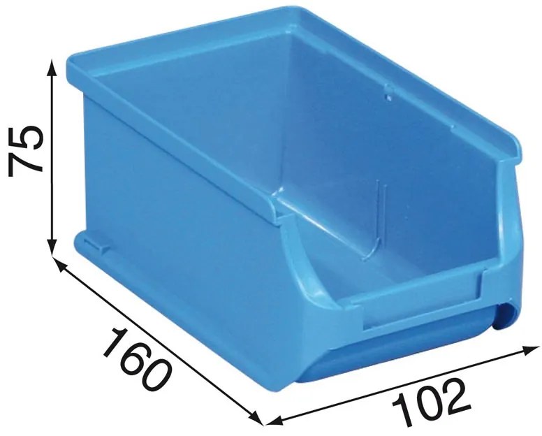 Allit Plastikowe pojemniki PLUS 2, 102 x 160 x 75 mm, niebieskie, 24 szt.