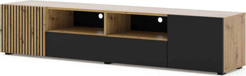 Szafka rtv z lamelowym frontem 200 cm H1-K51