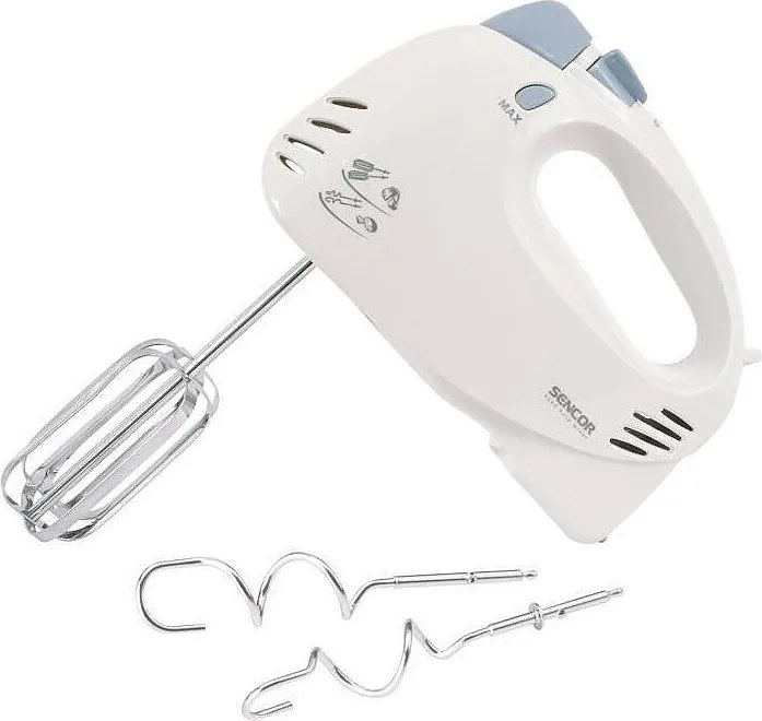 Mikser ręczny SENCOR SHM 5203-EUE3 400W biały, 5 prędkości + Turbo Pulse, trzepaczki do ubijania i zagniatania
