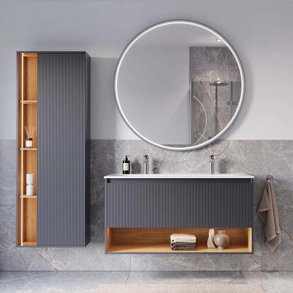 Badmöbel-Set BELDIVO 120 cm mit Waschbecken