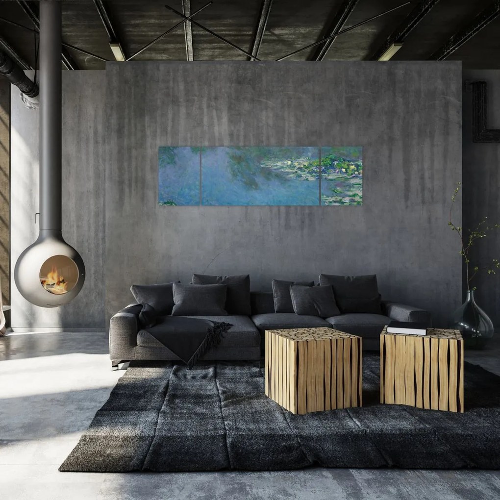 Obraz - Claude Monet, Water Lilies, reprodukcje (170x50 cm)