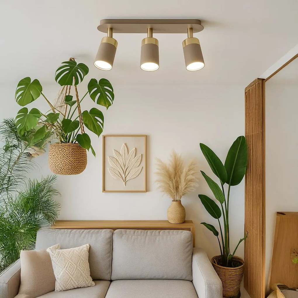 Lampa sufitowa kaszmir, złoty potrójna JOKER CASHMERE/GOLD 3xGU10
