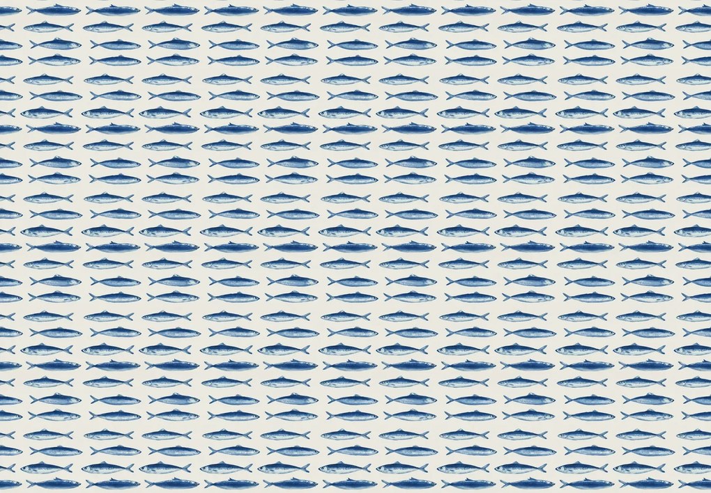 Fototapeta - Niebieskie ryby (196x136 cm)