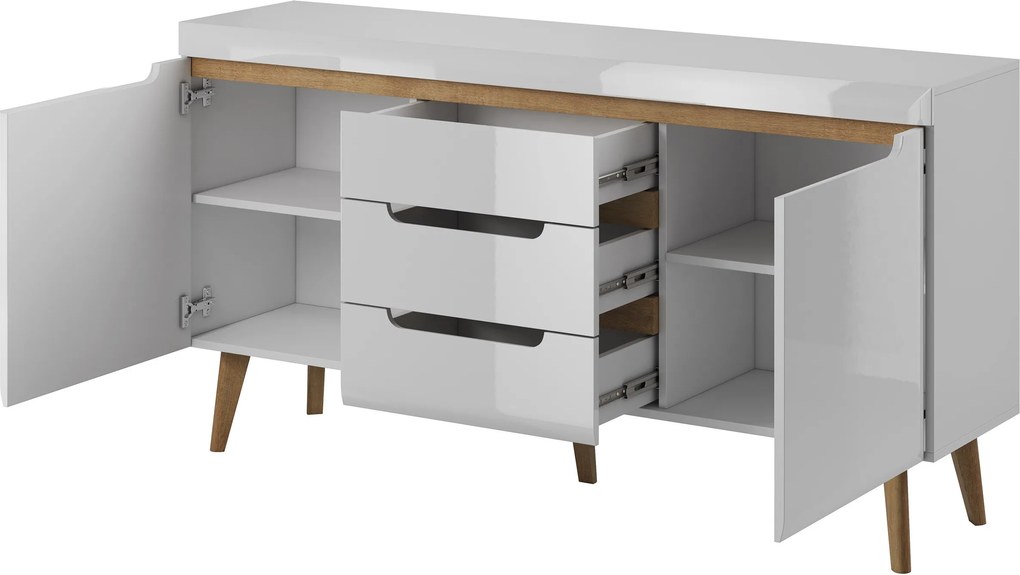 Komoda NORDICO 160 cm do Salonu Sypialni Biały