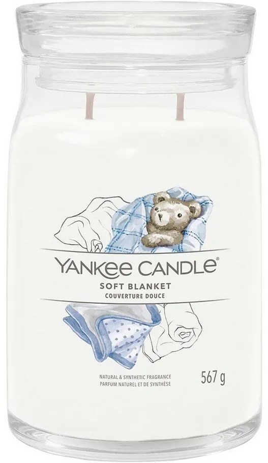 Yankee Candle Duża świeca zapachowa Signature SoftBlanket, 567 g, L