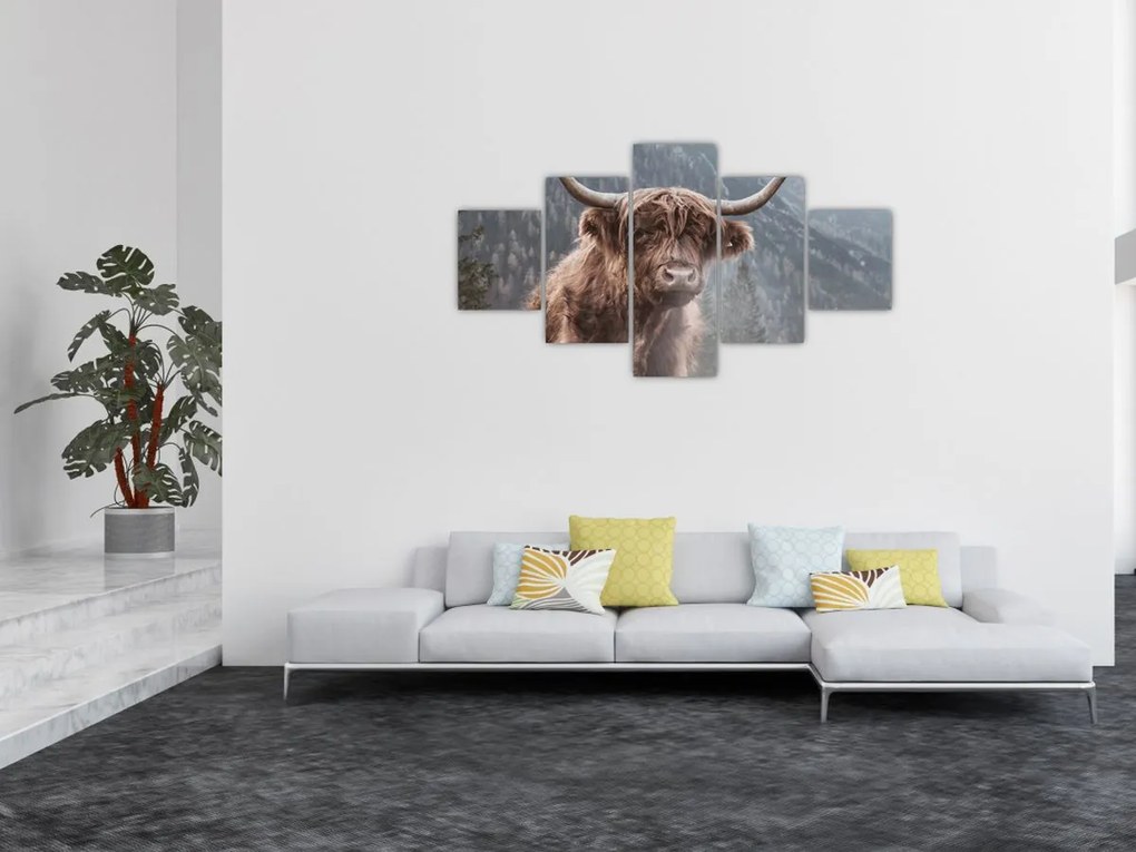 Obraz - Krowa góralska (125x70 cm)