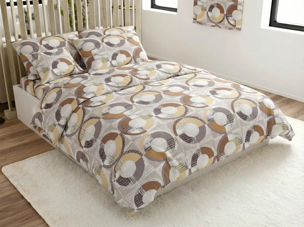 PrzytulneMieszkanie.pl PrzytulneMieszkanie.pl Pościel z mikrofibry CIRELLO brązowo-szara Rozmiar pościeli: 2 szt 70 x 90 cm | 200 x 220 cm