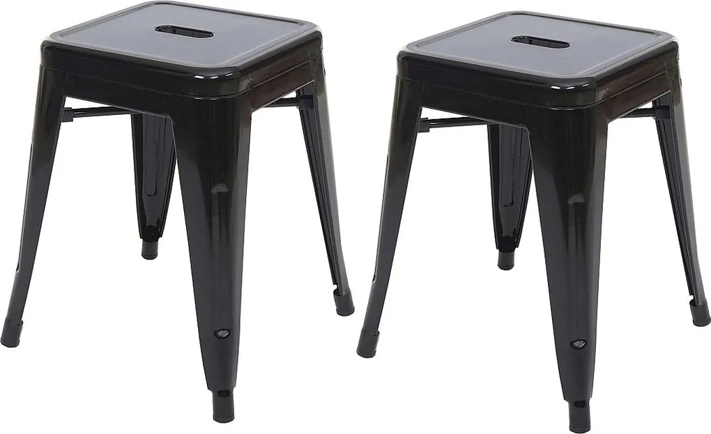 Taboret MCW-A73 (zestaw 2 sztuk),  czarny