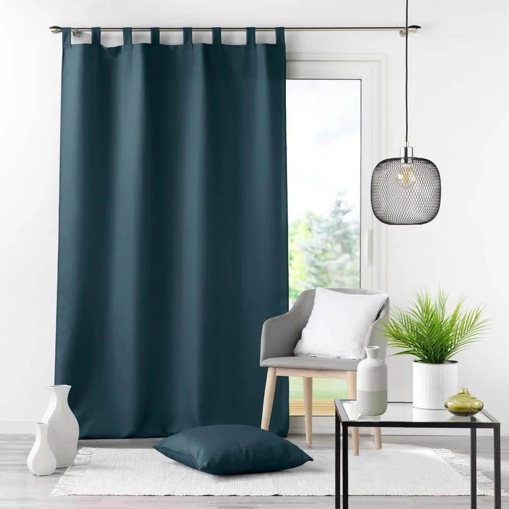Ciemnoniebieska zasłona 140x260 cm Essentiel – douceur d'intérieur