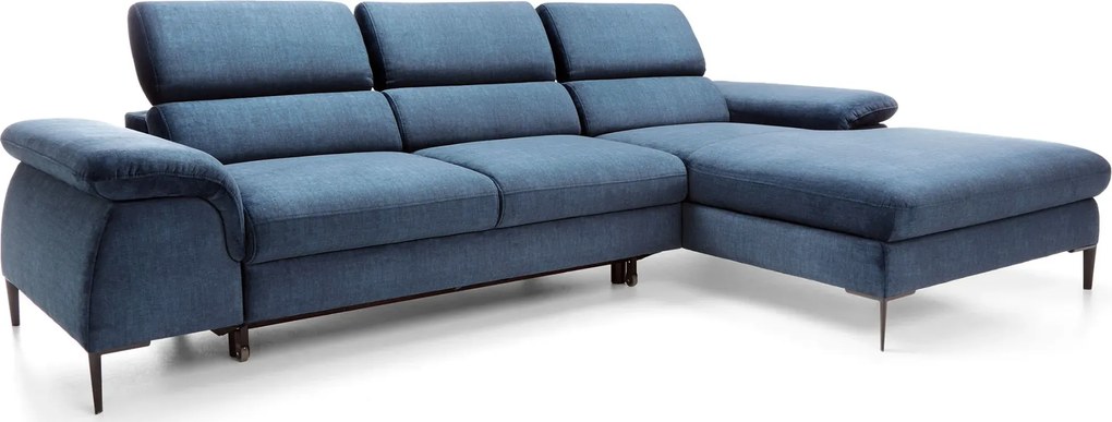 Granatowy narożnik welurowy rozkładany M9-E96