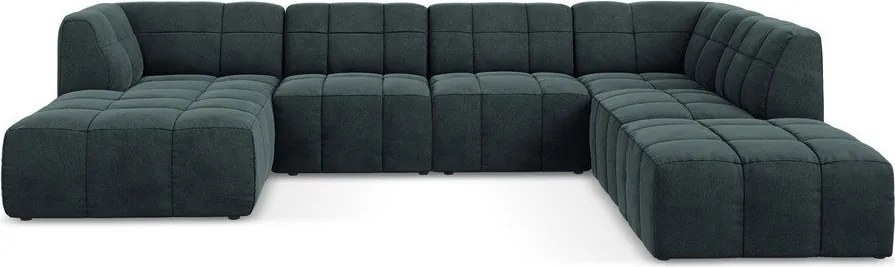 Niebieski aksamitny narożnik (w kształcie litery U) Aloha – Makamii