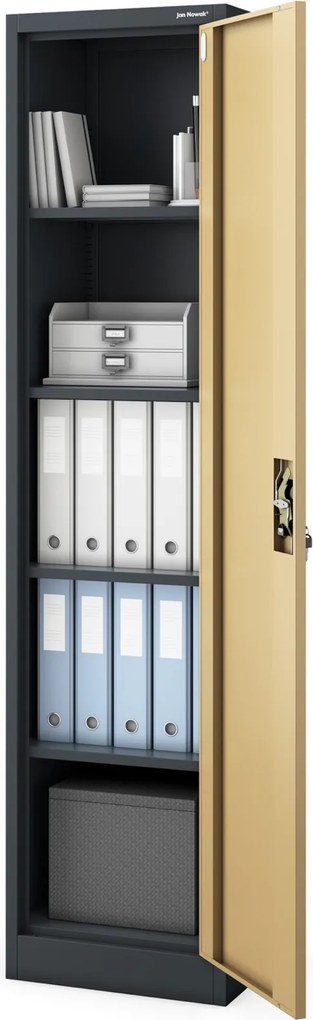 Szafa biurowa Eco Design Alex 45x40x185 cm antracyt/orzech