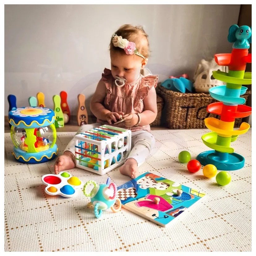 Woopie baby kulodrom tor kulkowy zestaw spirala + 3 kulki