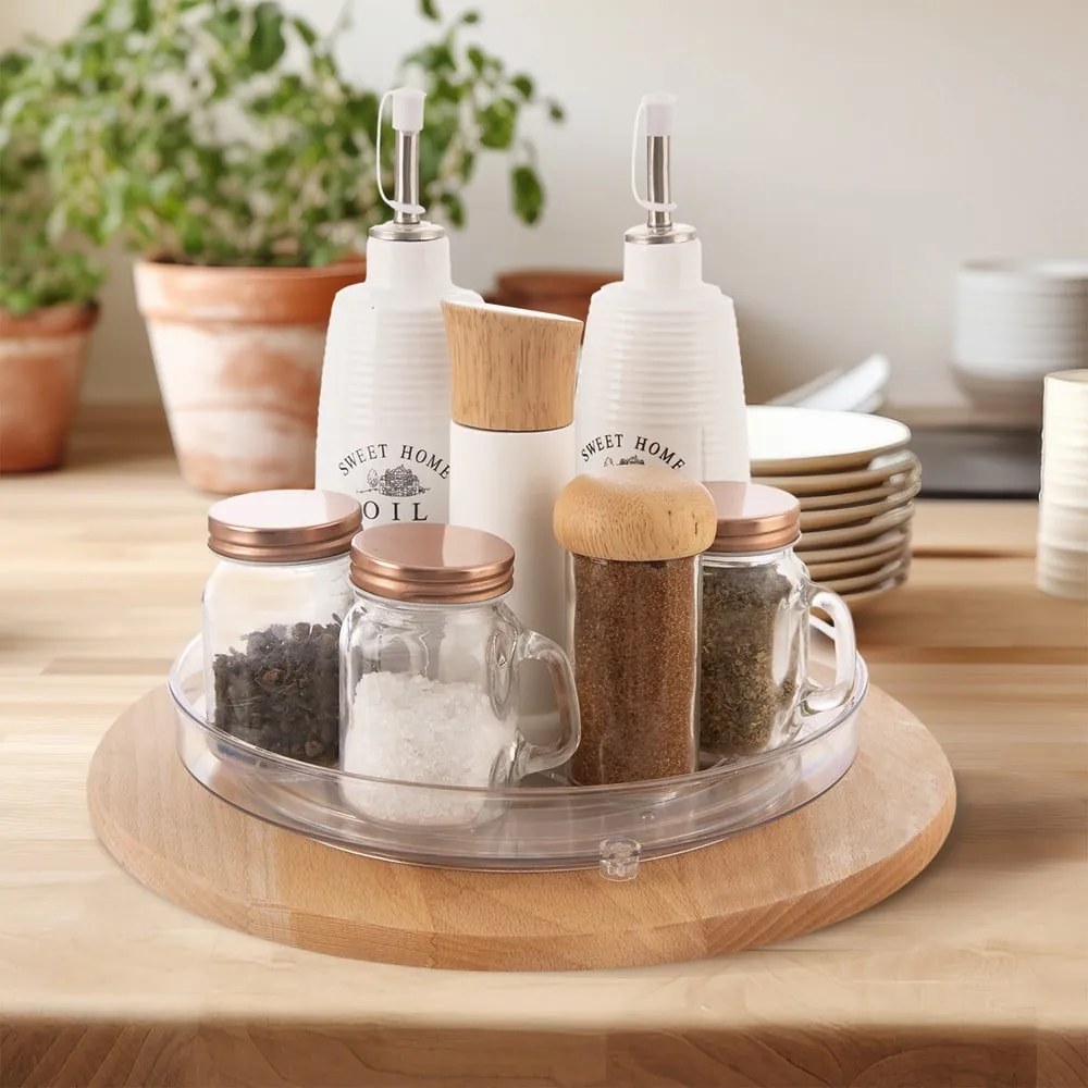 Obrotowy plastikowy organizer na przyprawy ø 27 cm – Orion