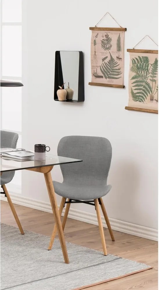 Zestaw 2 jasnoszarych krzeseł Actona Batilda