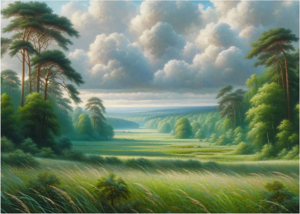 Obraz - Zielony krajobraz (70x50 cm)