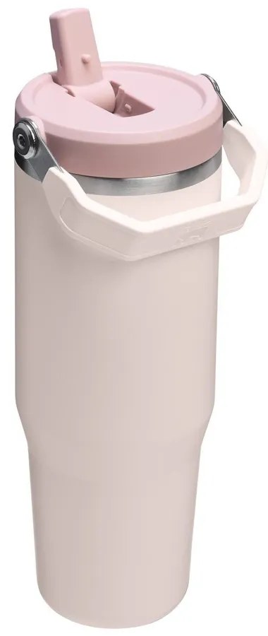 Jasnoróżowy termos ze stali nierdzewnej 890 ml IceFlow™ Flip Straw 2.0 Tumbler Rose Quartz – Stanley