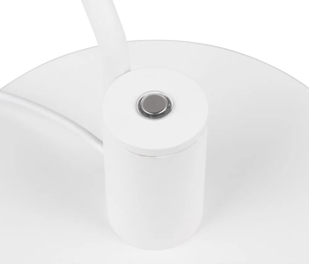 Lampa stołowa LED z elastyczną konstrukcją w matowym białym kolorze (wysokość 64 cm) Manduro – Trio