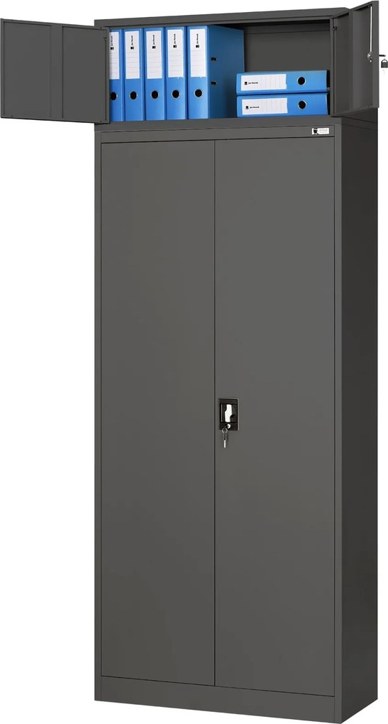 Nadstawka do szaf biurowych Jan Nowak 90x40x38 cm Ewa antracyt