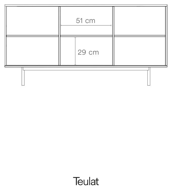 Biała niska komoda 159x80 cm Sierra – Teulat