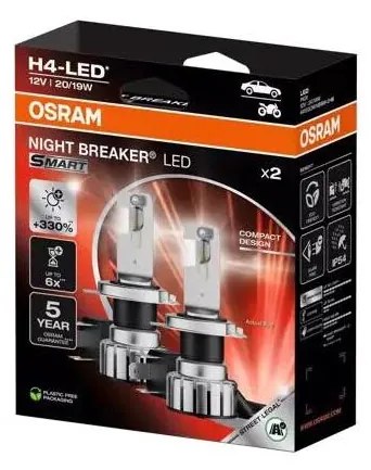 ZESTAW 2x LED NIGHT BREAKER H4 P43t/20/19W/12V - Osram
