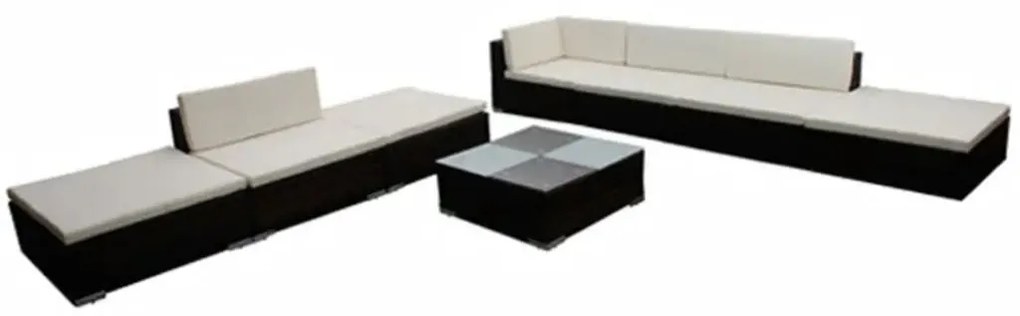 Brązowy komplet wypoczynkowy do ogrodu N8-M96