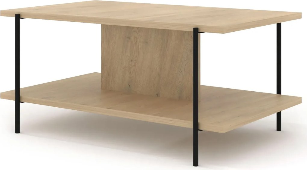 Minimalistyczna ława z półką dąb cremona S4-W30