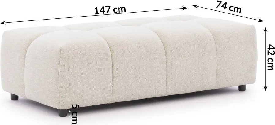 Beżowy podnóżek Albane – Ropez