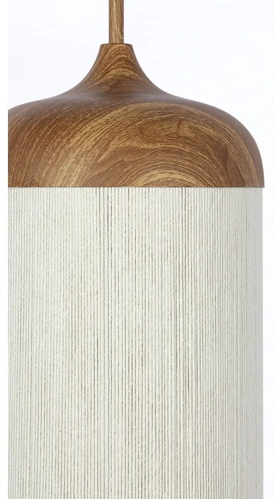 Lampa wisząca w naturalnym kolorze z tekstylnym kloszem ø 27,5 cm Dania – Light &amp; Living