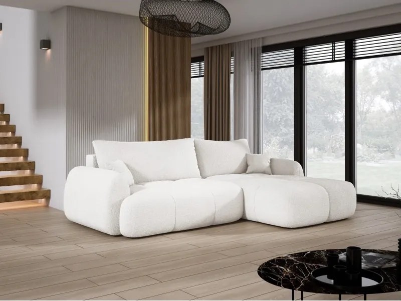 Narożnik COCO z funkcją spania poduszkami i pojemnikiem Now Or Never 01 DOMOHOME