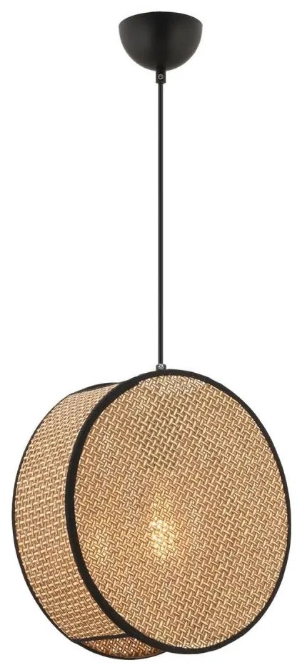 Lampa wisząca na przewodzie BIG DRUM 1xE27/60W/230V brązowa/czarna