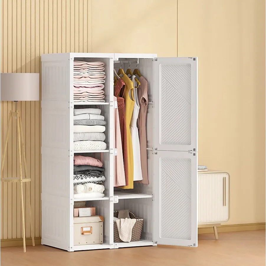 Szafa do sypialni, organizer do przechowywania, skrzynia na ubrania, biała
